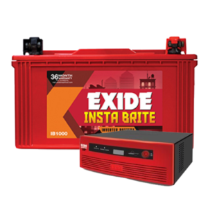 Exide GQP 850VA Sinewave Home UPS And IB 1000 100Ah Flat Plate Battery